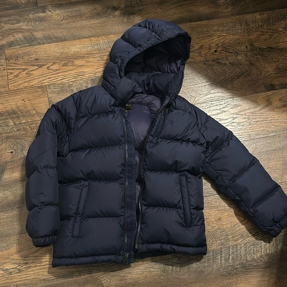 Polo Ralph Lauren Performance Boys Youth Blue Down Puffer Coat Size M (10-12)